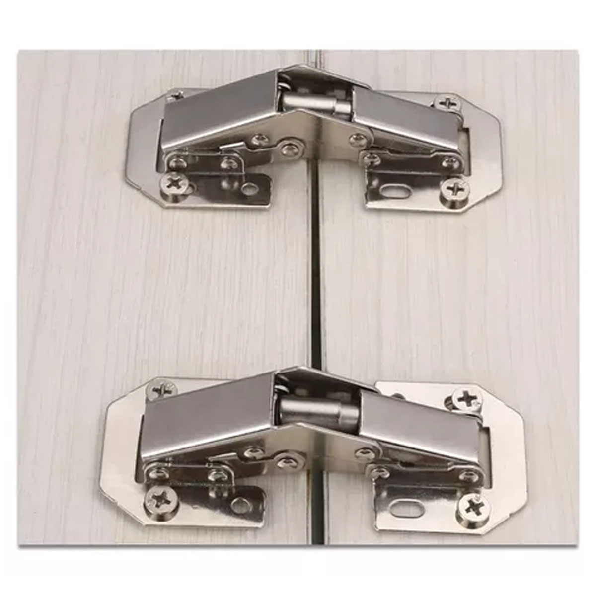 Par de Bisagras Bidimensional Oculta 90°  (con tornillos) 10,5 x 4,4 cms