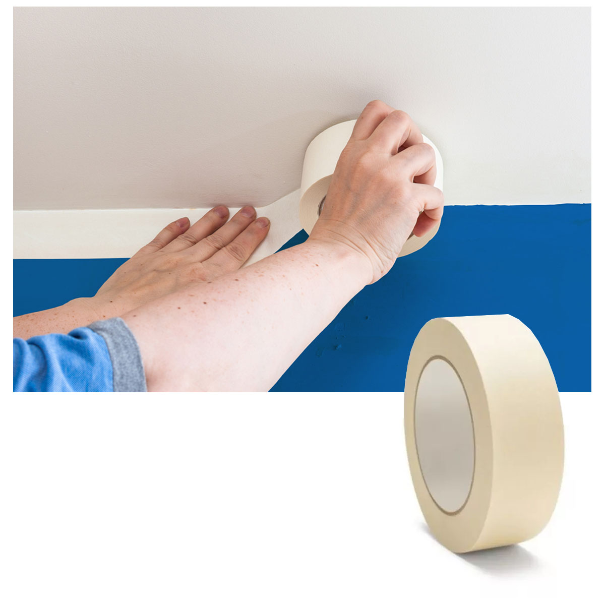Cinta Masking Tape   45mm X 40mt (cinta Enmascarar) 1und