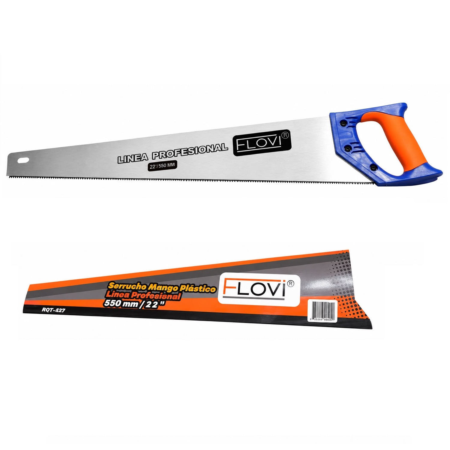 Serrucho Carpintero 22 Pulgadas (550 mm), Marca Flovi