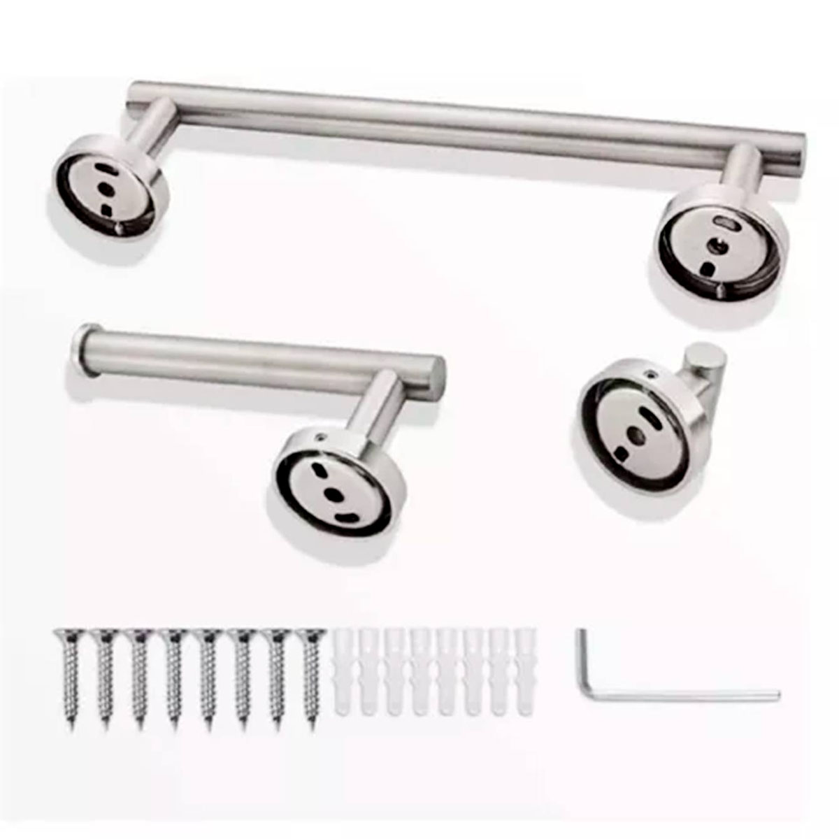 Set De 5 Accesorios De Baño Acero Inoxidable